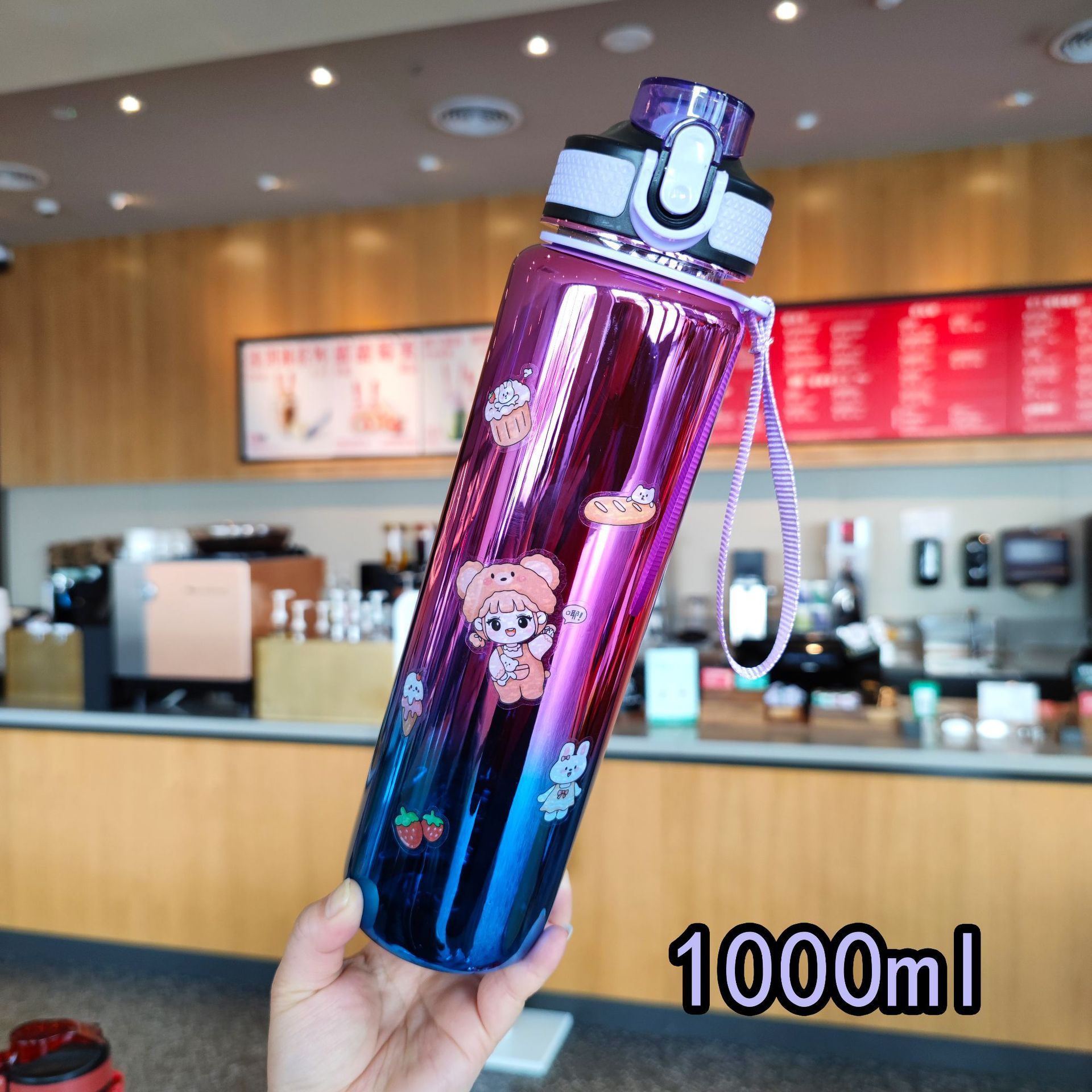 1000 ml Botella de agua de plástico
