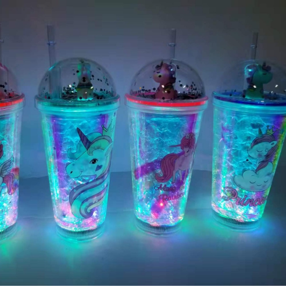 Vaso de agua de plástico de 450 ml, reutilizable