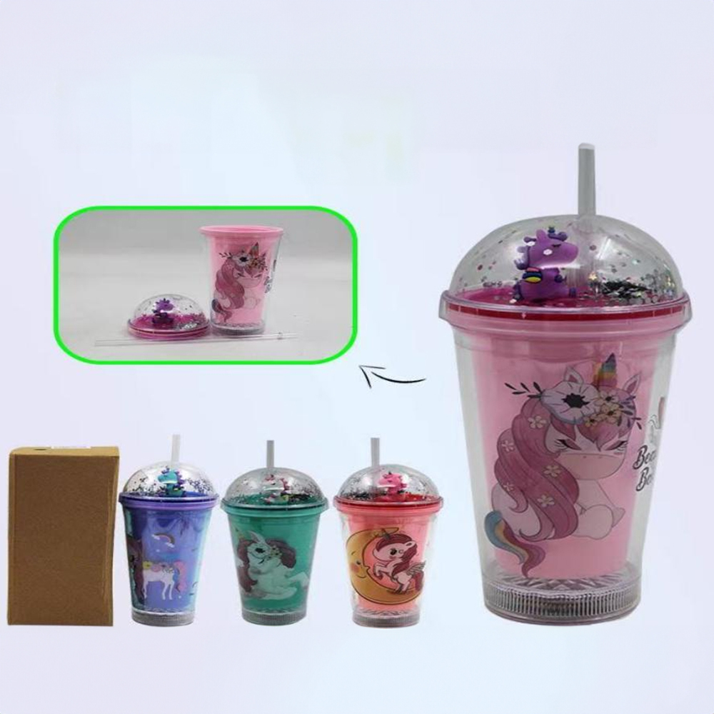 450ml Taza de agua de dibujos animados de unicornio