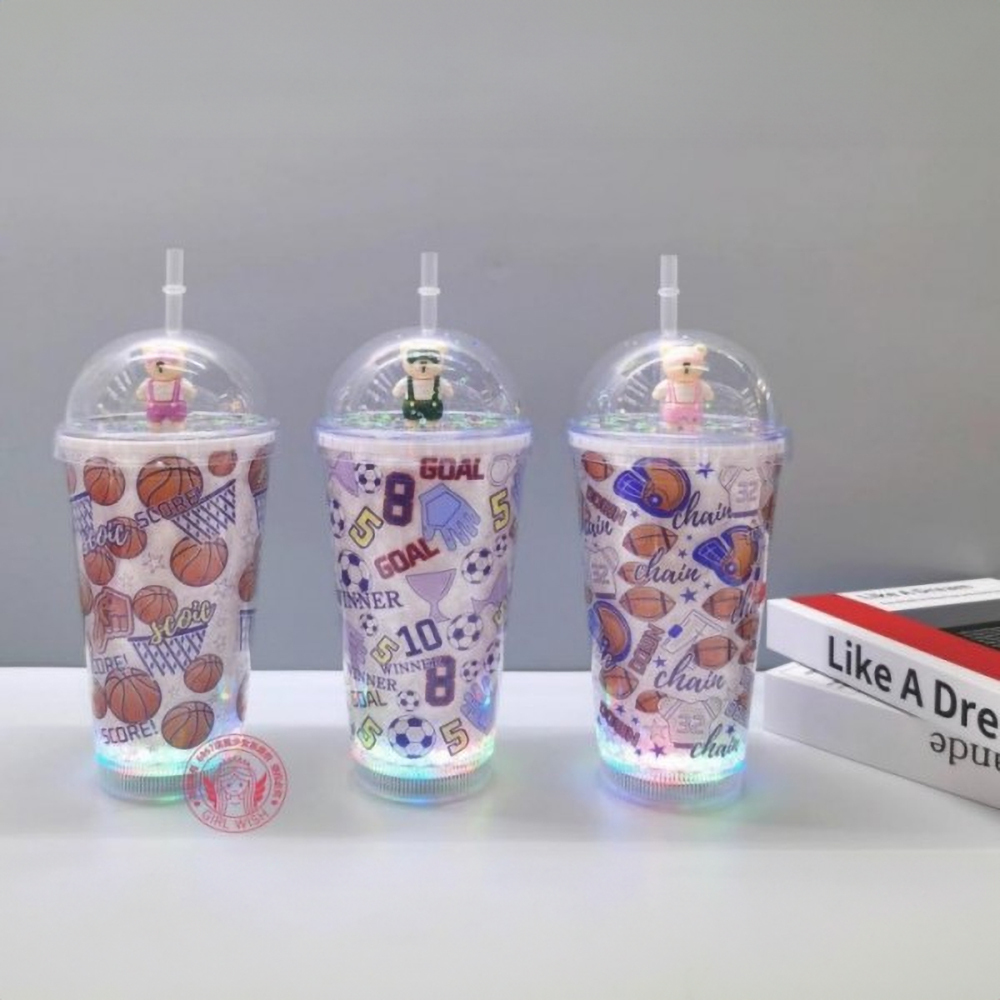 Vaso de plástico de 500 ml con luz