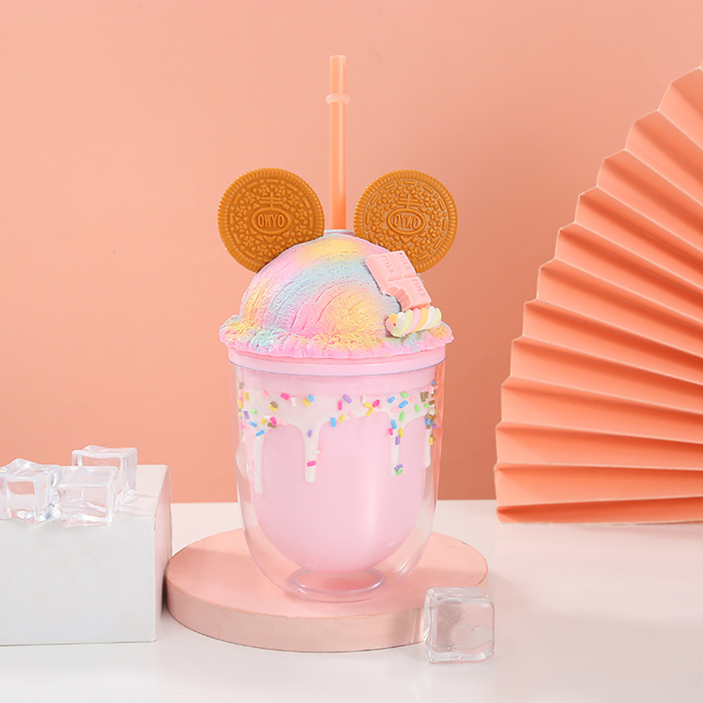 Taza de agua linda de doble capa para helado de 430ml