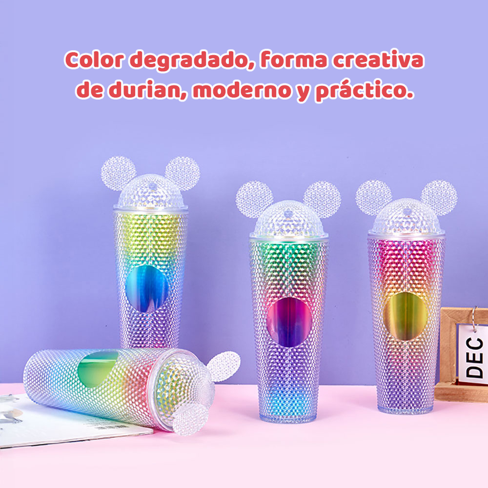 Vaso de plástico de color degradado de 750 ml