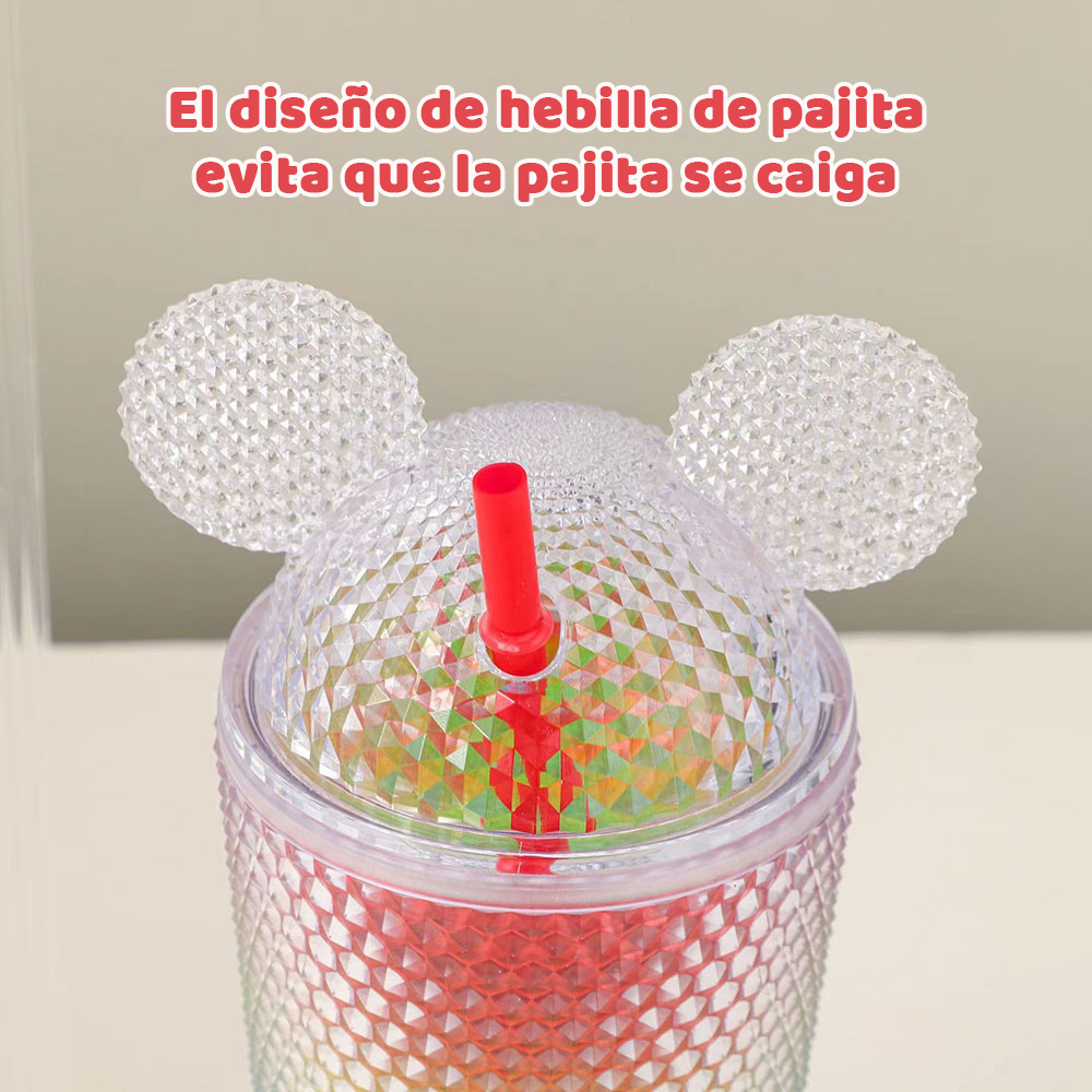 Vaso de plástico de color degradado de 750 ml