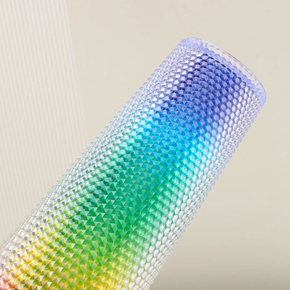 Vaso de plástico de color degradado de 750 ml
