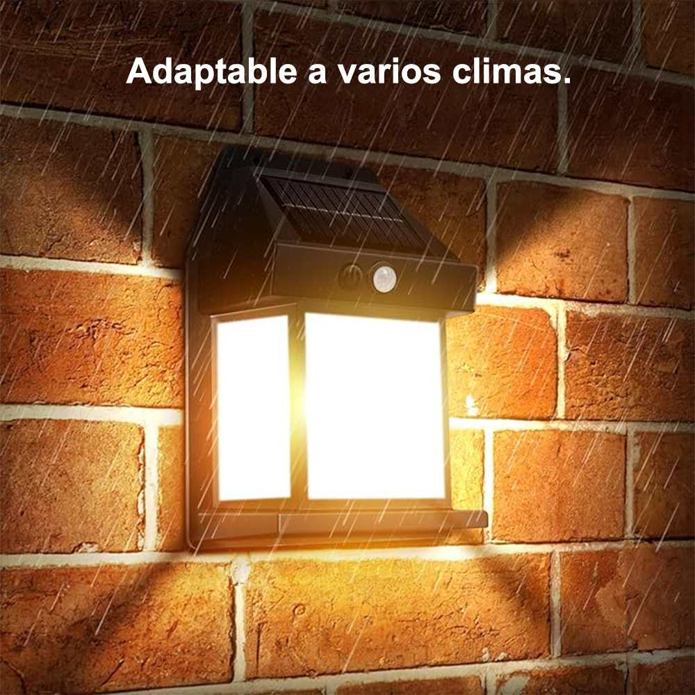 Farola solar, luz de pared para exteriores, luz solar de pared con 3 modos y sensor de movimiento, luz solar impermeable para exteriores, encendido y apagado automático para jardín, patio, jardín, césped y garaje.