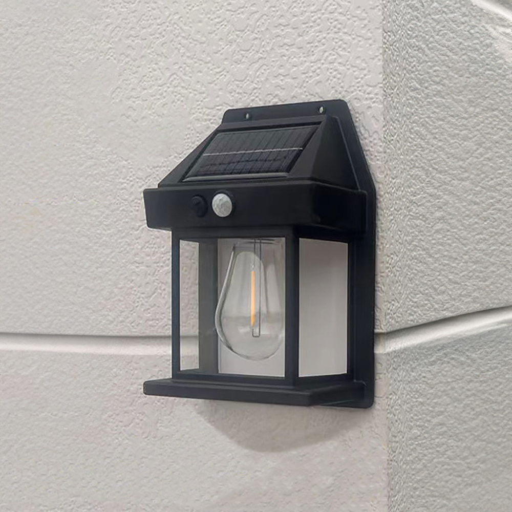 Farola solar, luz de pared para exteriores, luz solar de pared con 3 modos y sensor de movimiento, luz solar impermeable para exteriores, encendido y apagado automático para jardín, patio, jardín, césped y garaje.