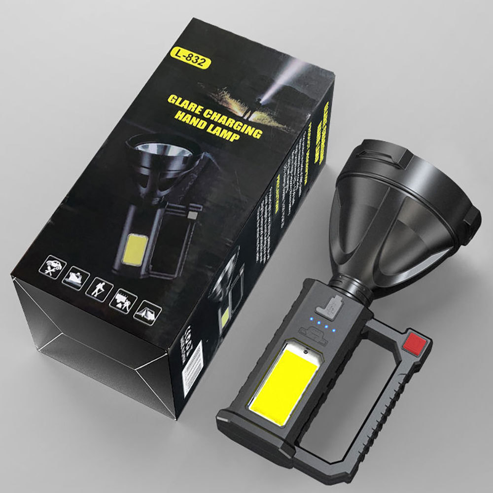 Linterna de Búsqueda Portátil con LED Recargable: 4 Modos de Iluminación Intensos, Ideal para Camping y Excursiones