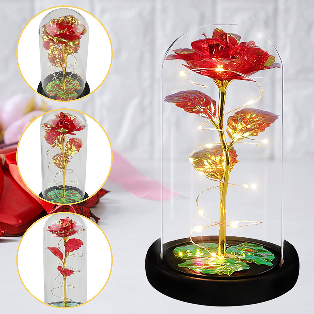 1 pieza luz nocturna rosa simulada, luz rosa LED, adecuada para el Día la Madre, Día de San Valentín, cumpleaños, amigos, familiares, regalos de pareja