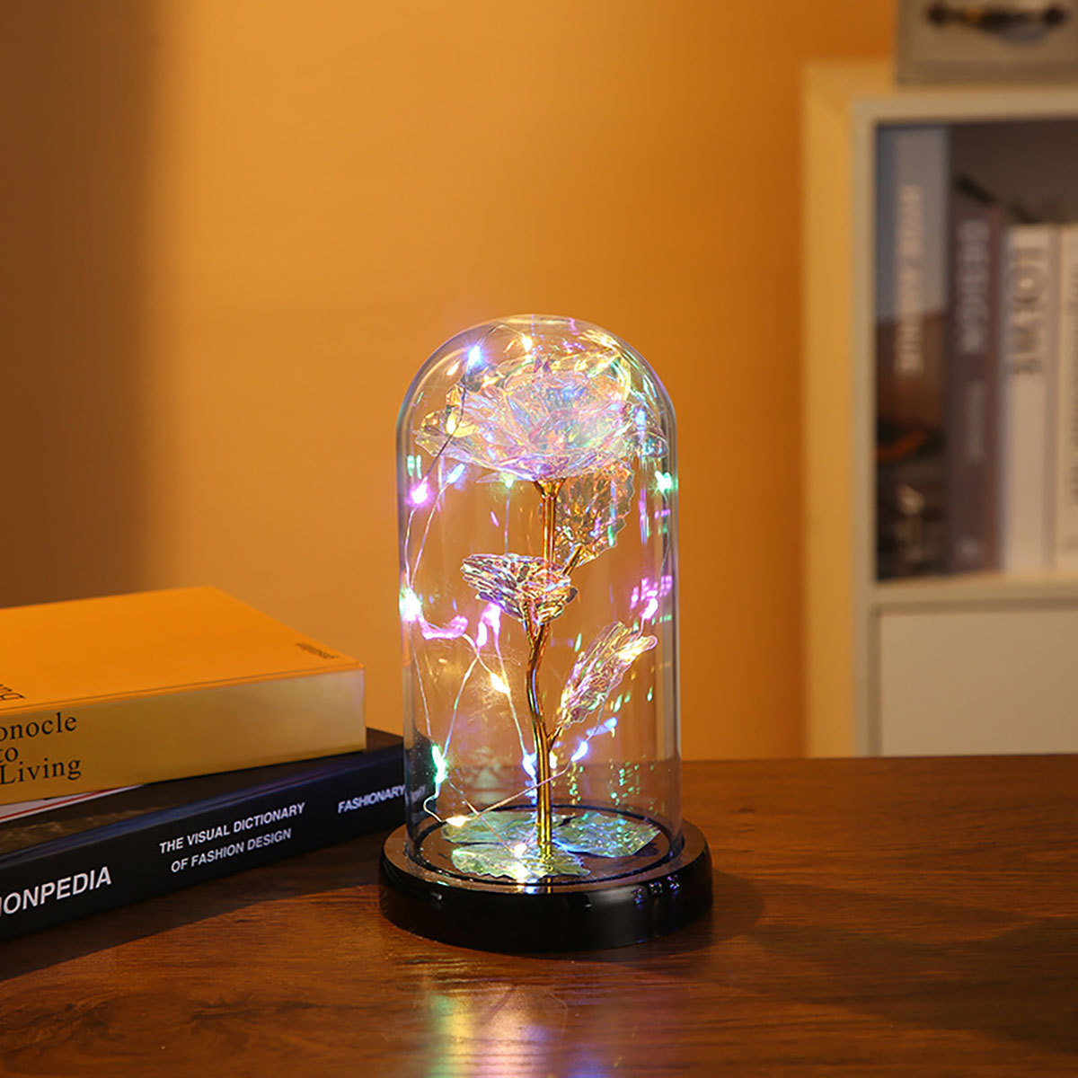 1 pieza luz nocturna rosa simulada, luz rosa LED, adecuada para el Día la Madre, Día de San Valentín, cumpleaños, amigos, familiares, regalos de pareja