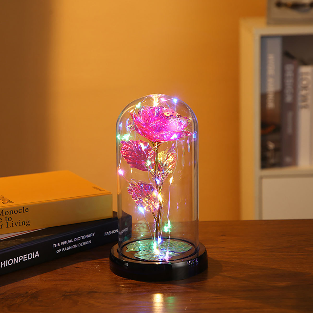 1 pieza luz nocturna rosa simulada, luz rosa LED, adecuada para el Día la Madre, Día de San Valentín, cumpleaños, amigos, familiares, regalos de pareja