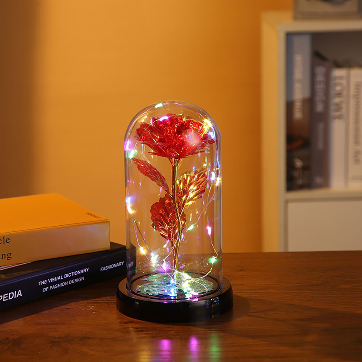 1 pieza luz nocturna rosa simulada, luz rosa LED, adecuada para el Día la Madre, Día de San Valentín, cumpleaños, amigos, familiares, regalos de pareja