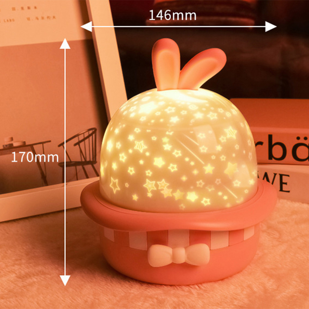 Proyector luz noche estrellada, recargable por USB con 6 patrones proyector para decoración fiestas en habitaciones