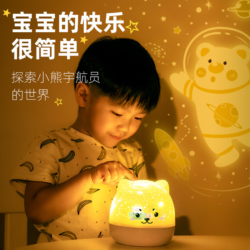 Luz nocturna LED para niños con 6 luces de proyector temáticas integradas para fiestas en el dormitorio de los niños