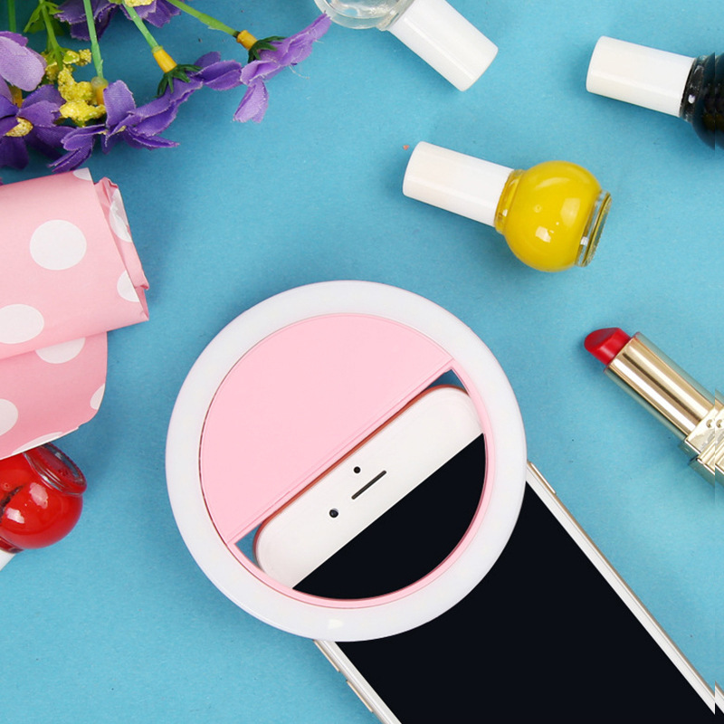 72 luces Anillo de luz portátil con clip para selfies