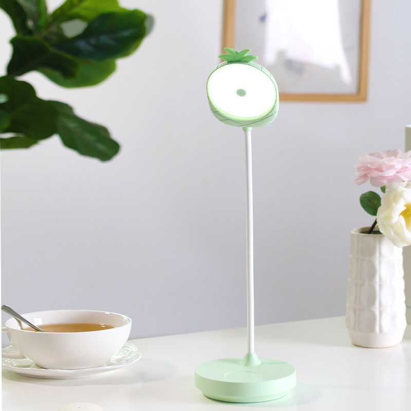 Lámpara de mesa LED de dibujos animados, lámpara de lectura de cabecera