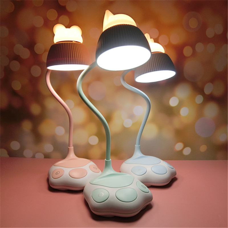 Lámpara de escritorio LED, iluminación de lectura para estudiantes, lámpara de escritorio de cuello de cisne flexible