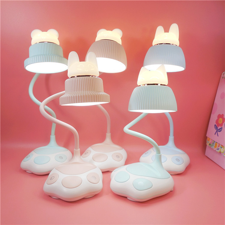 Lámpara de escritorio LED, iluminación de lectura para estudiantes, lámpara de escritorio de cuello de cisne flexible