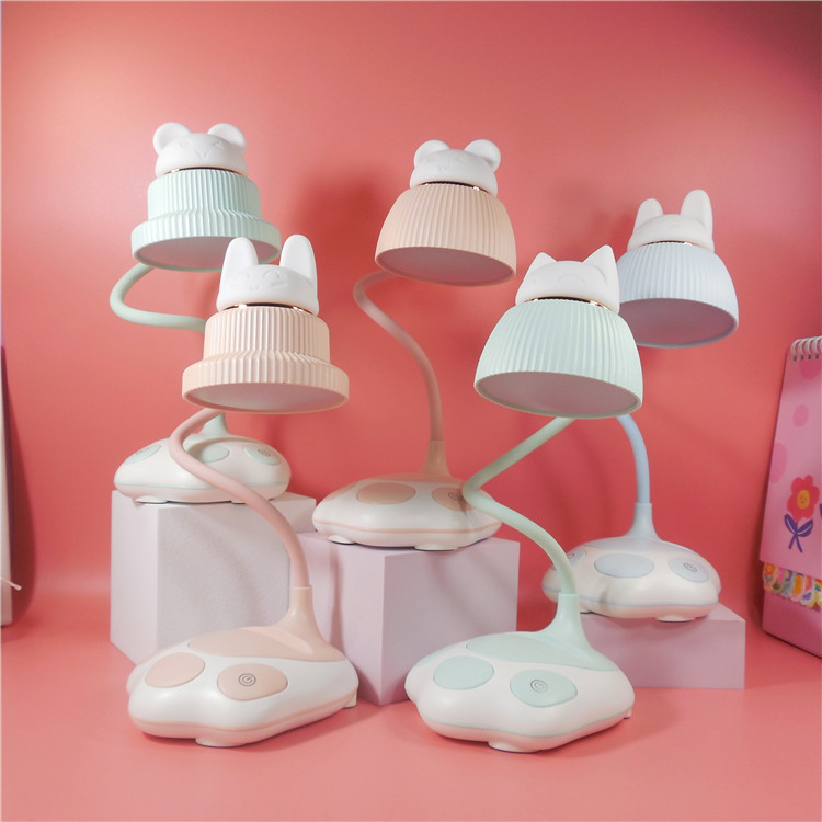 Lámpara de escritorio LED, iluminación de lectura para estudiantes, lámpara de escritorio de cuello de cisne flexible