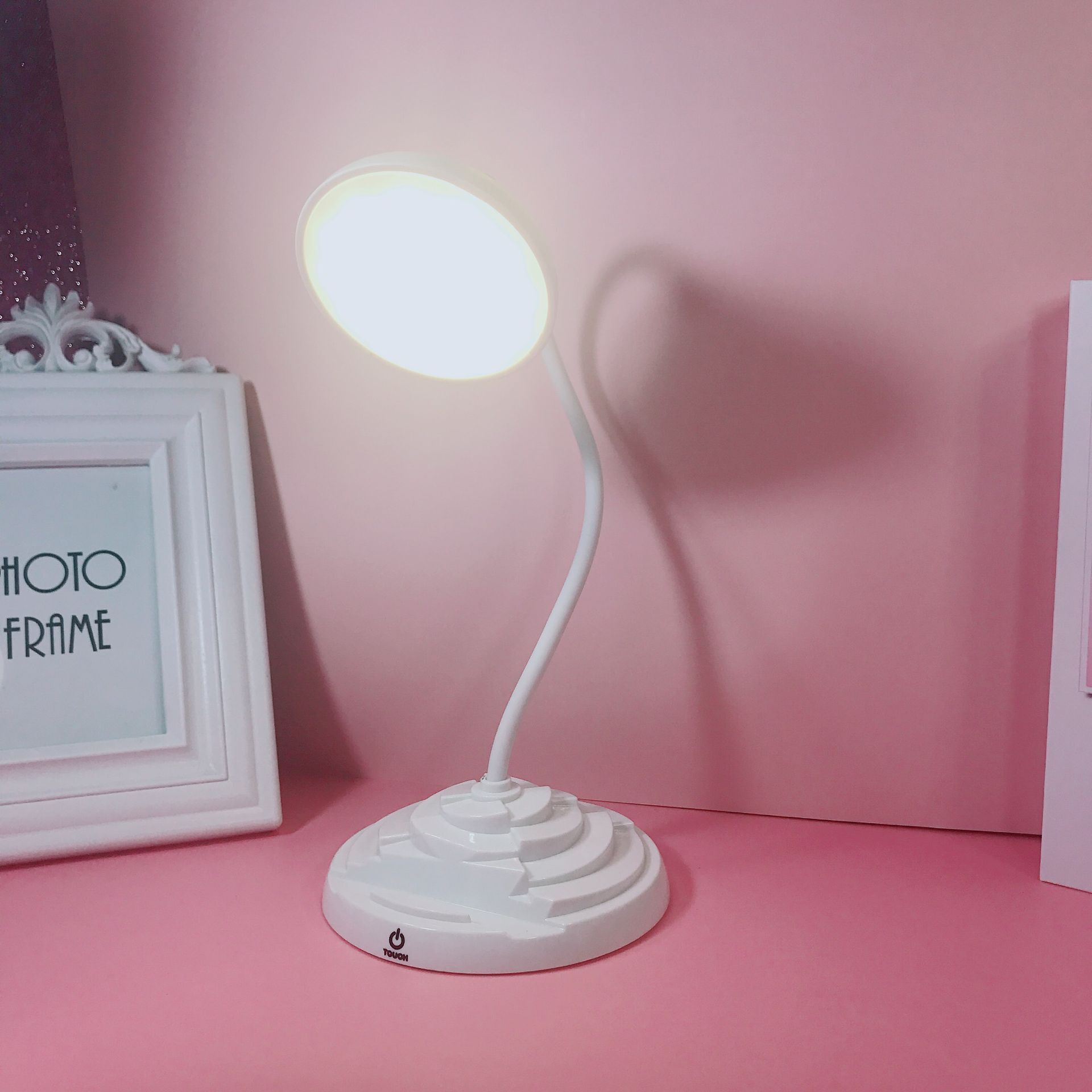 Luz LED de lectura y aprendizaje, control táctil, carga USB