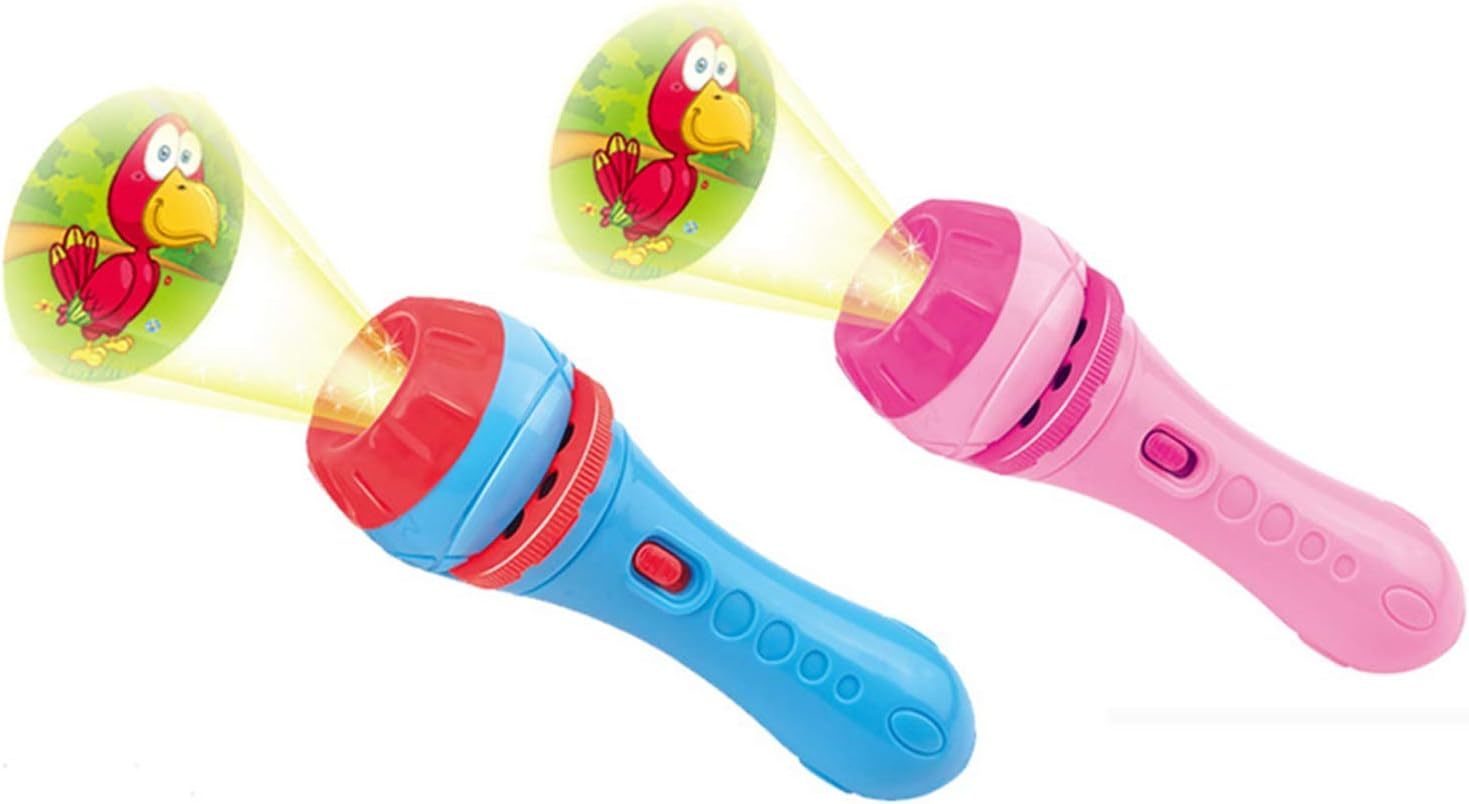 Mini linterna de proyección, linterna de cuento de iluminación para niños