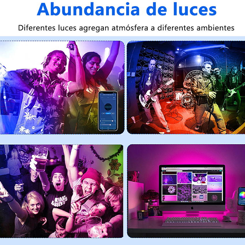 Tira Led Neón Flex Rgb Multicolor LED Luz 5m Impermeable