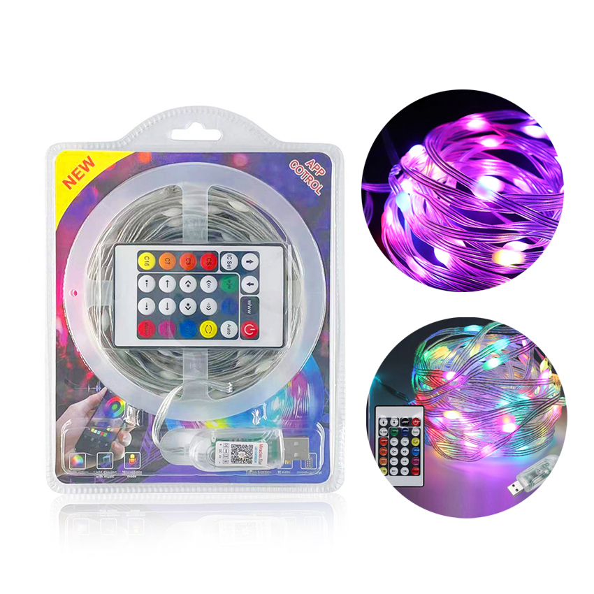 Tira De Luces Led App Bluetooth Control Rgb 5m Decoración
