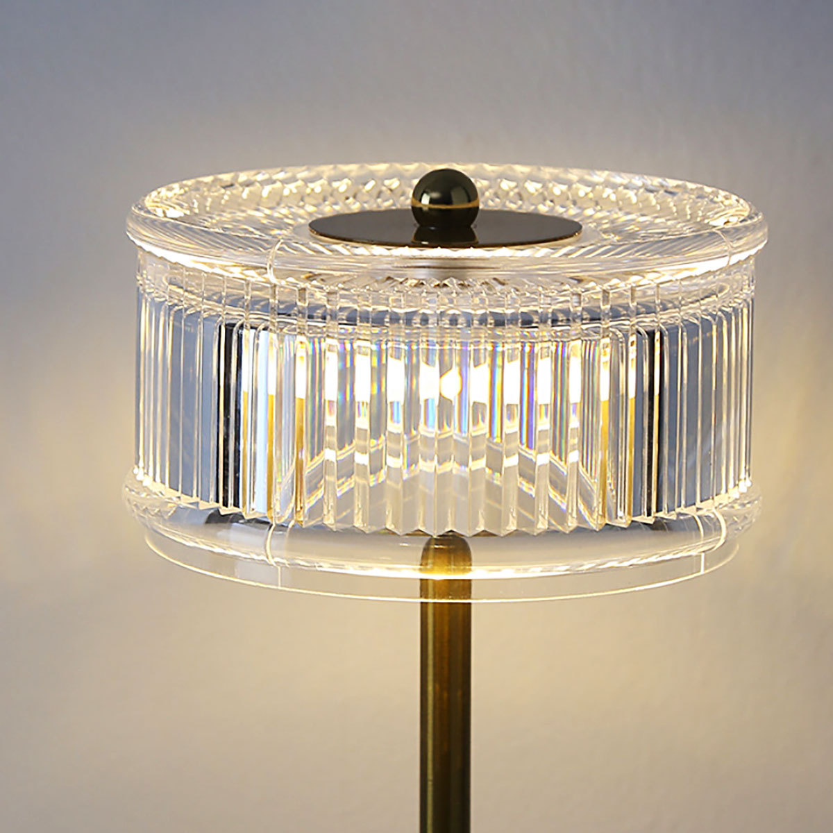 Lámpara de Noche USB Recargable Luz Cristalina  Dormitorio
