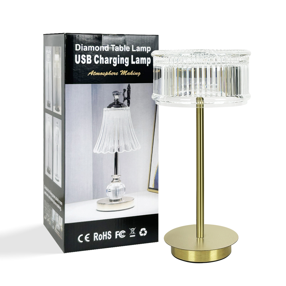 Lámpara de Noche USB Recargable Luz Cristalina  Dormitorio