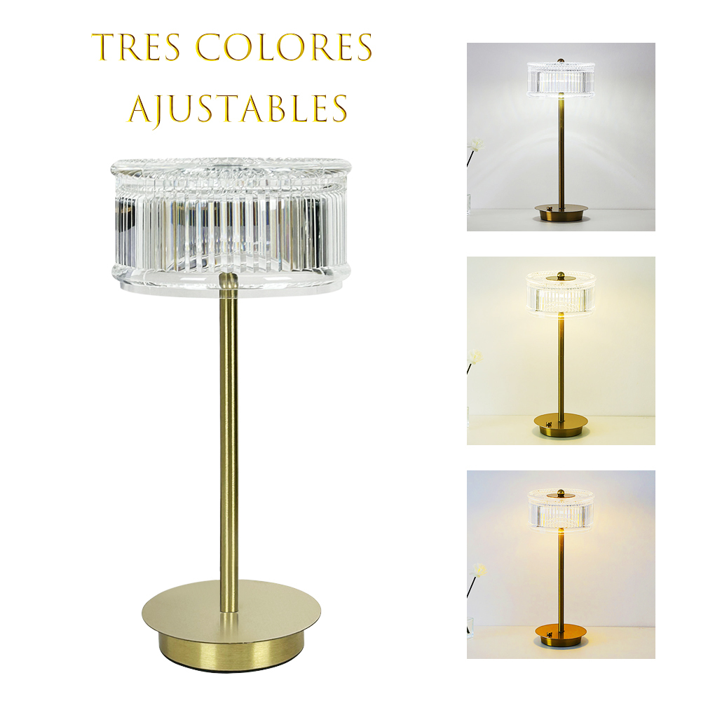 Lámpara de Noche USB Recargable Luz Cristalina  Dormitorio