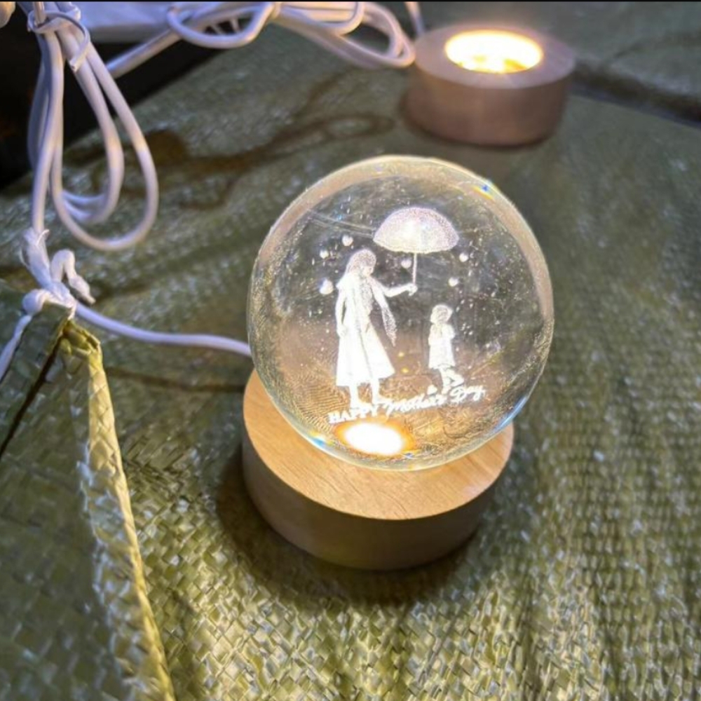 Lámpara de bola de cristal para el Día de la Madre