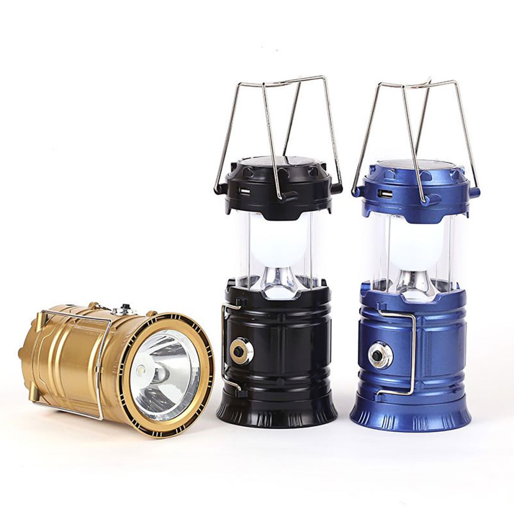 Luz LED para acampar 2 en 1, linterna portátil