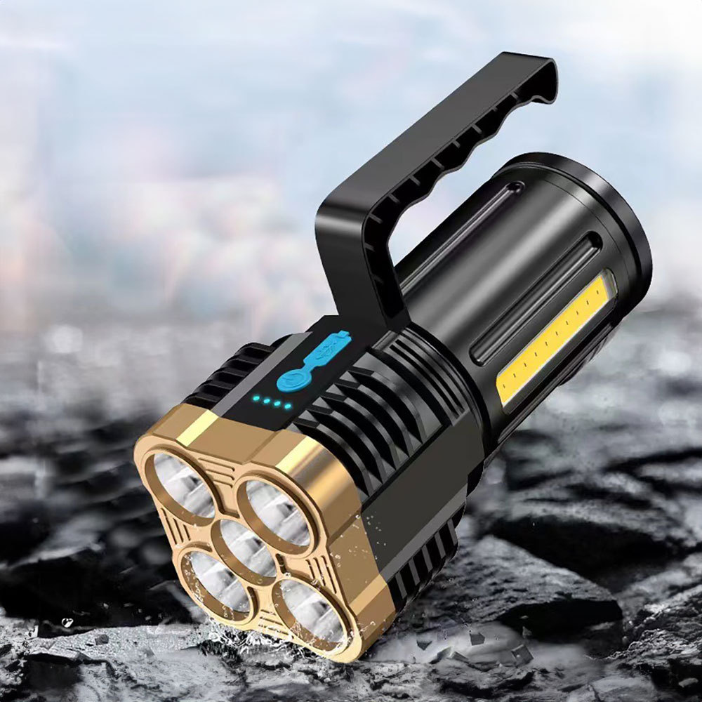 Linterna con foco LED, 4 modos de iluminación, portátil
