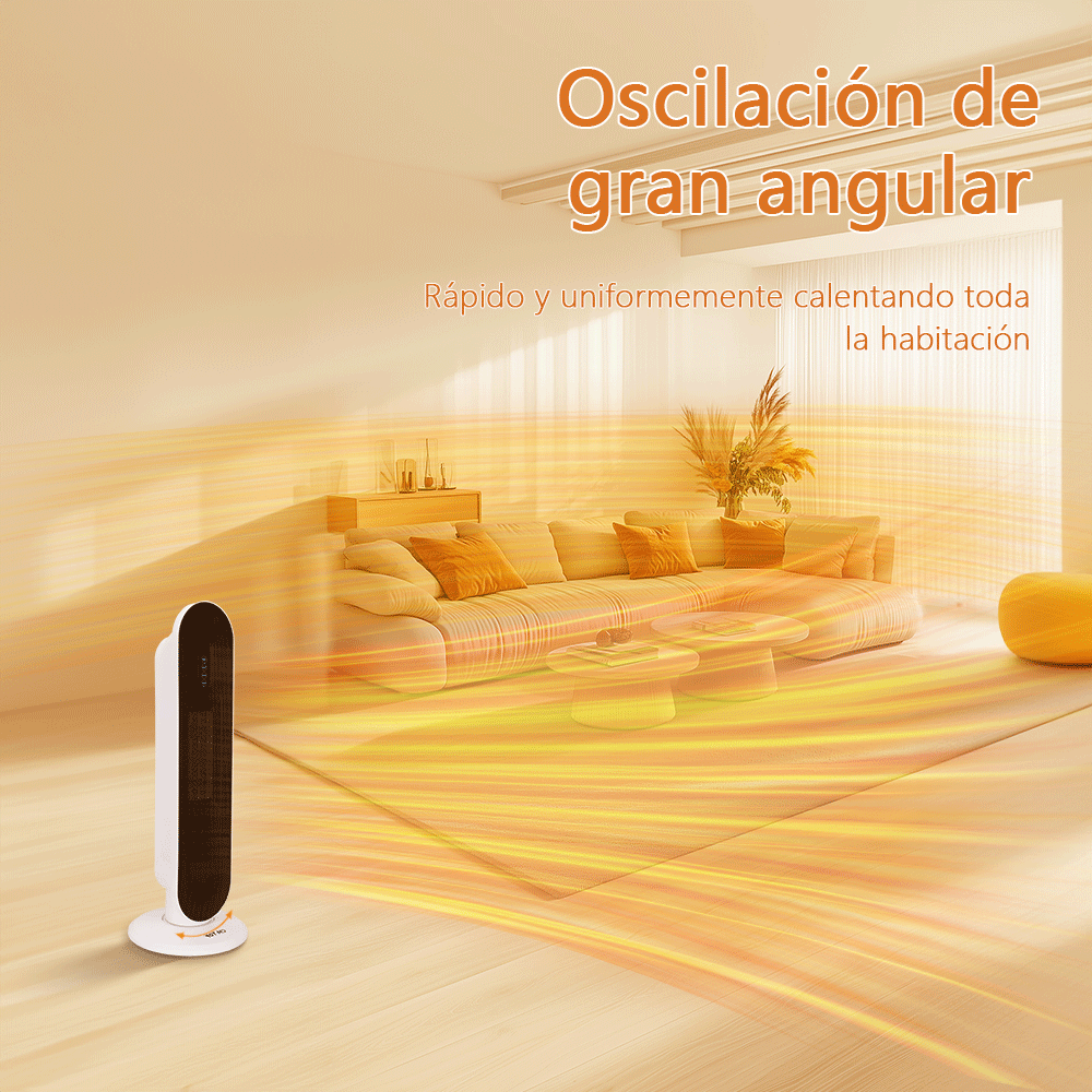Calefactor Eléctrico Portátil 1500w Ventilador De Cerámica