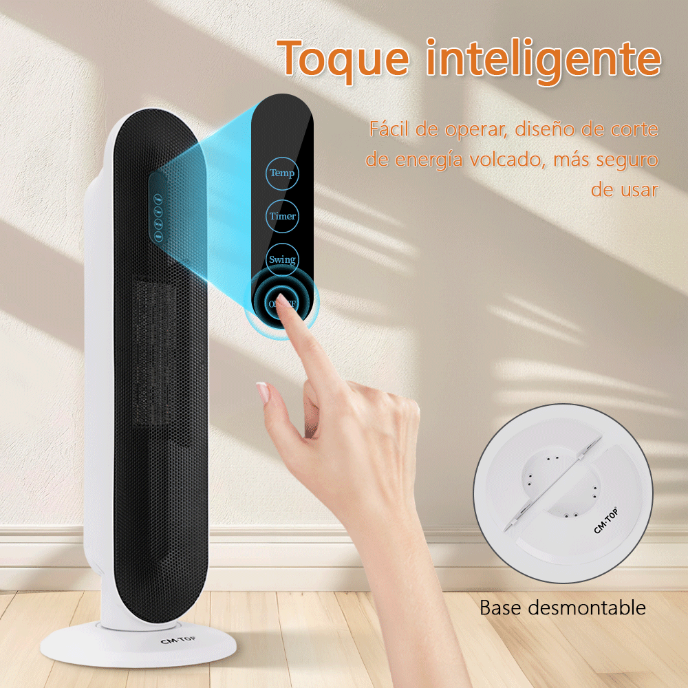 Calefactor Eléctrico Portátil 1500w Ventilador De Cerámica