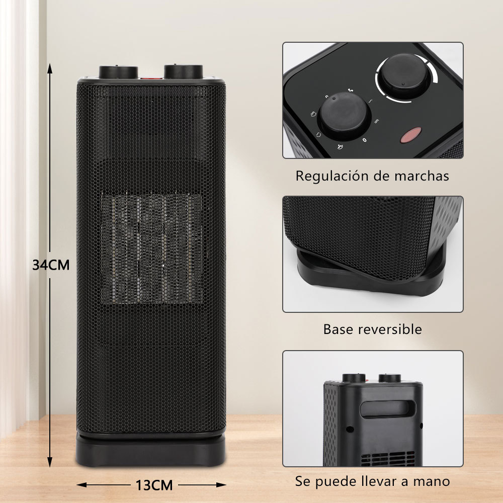 Calefactor Eléctrico De Aire De Torre Cerámico Ptc 1500w