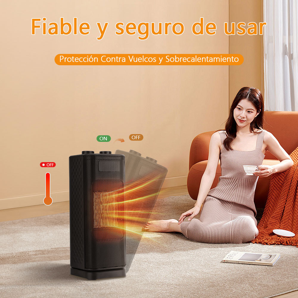 Calefactor Eléctrico De Aire De Torre Cerámico Ptc 1500w