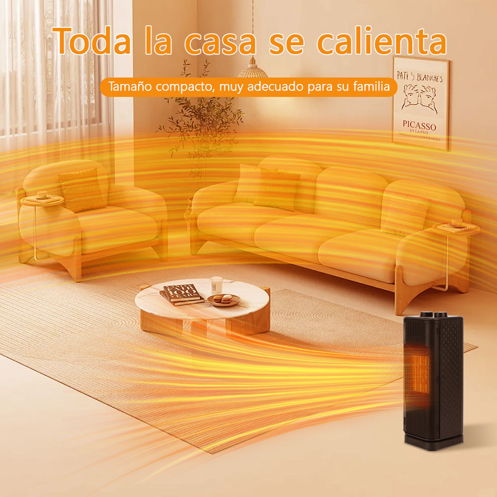 Calefactor Eléctrico De Aire De Torre Cerámico Ptc 1500w