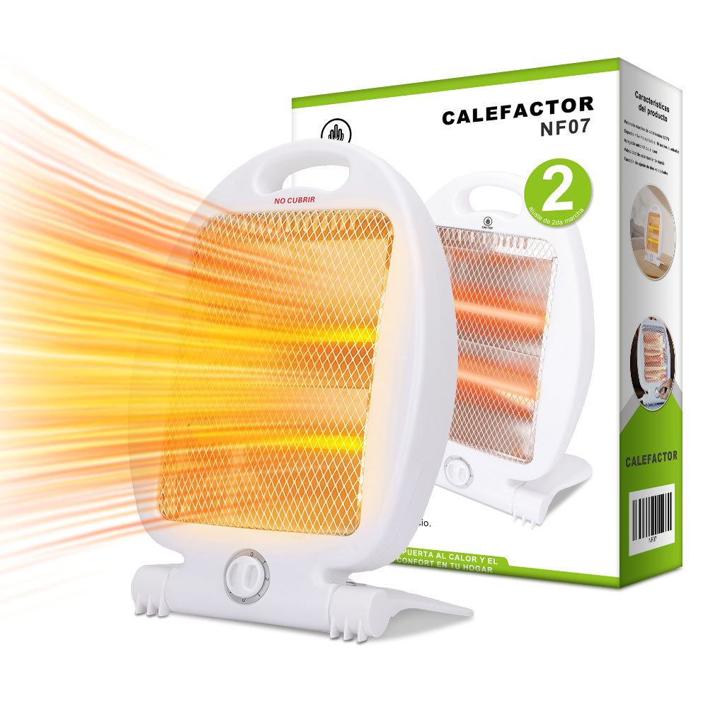 Calefactor Eléctrico Cuarzo 800 Watts 2 Niveles Calefaccion