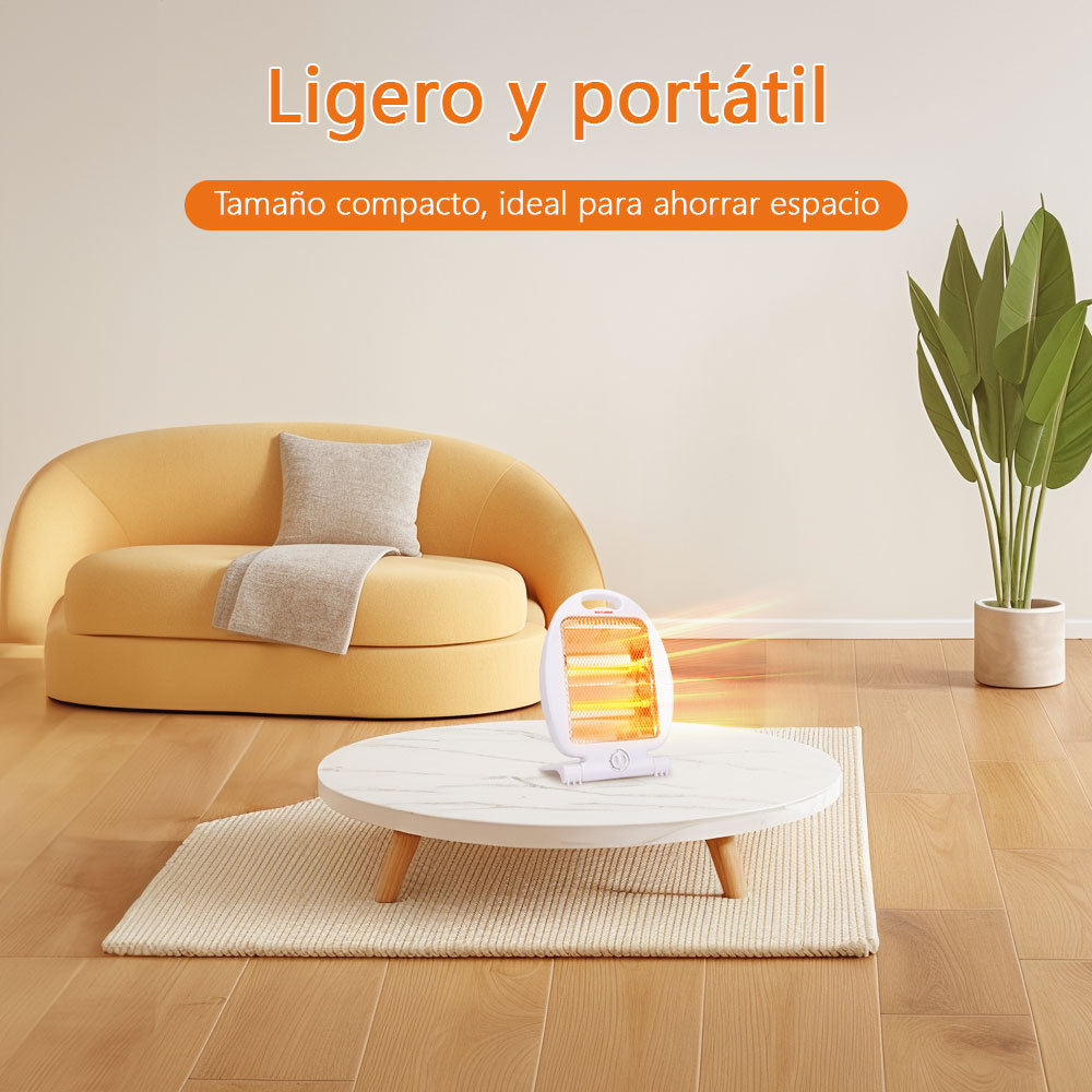 Calefactor Eléctrico Cuarzo 800 Watts 2 Niveles Calefaccion
