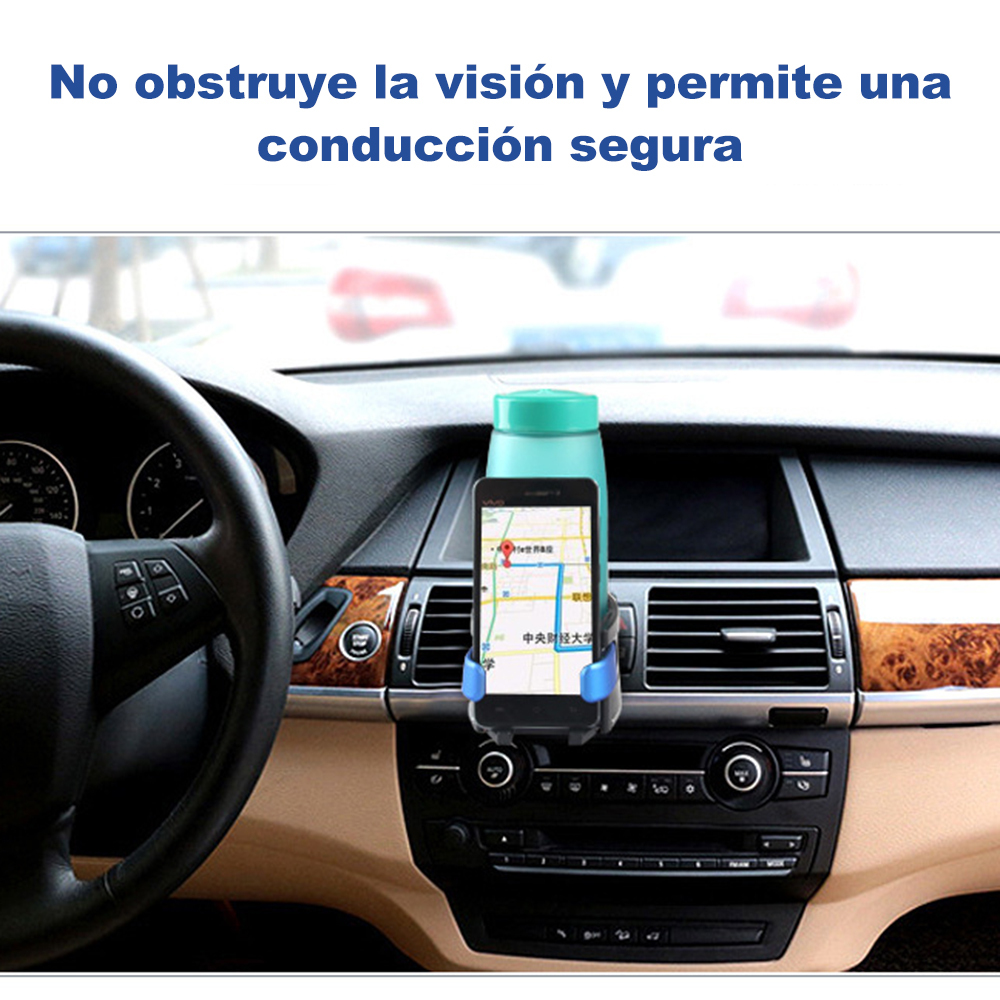 Soporte para teléfono móvil del desagüe de aire del automóvil, porta-tazas multifuncional de doble función, soporte para teléfono móvil de creatividad, soporte para teléfono móvil, ofrece un soporte firme y es un regalo ideal.
