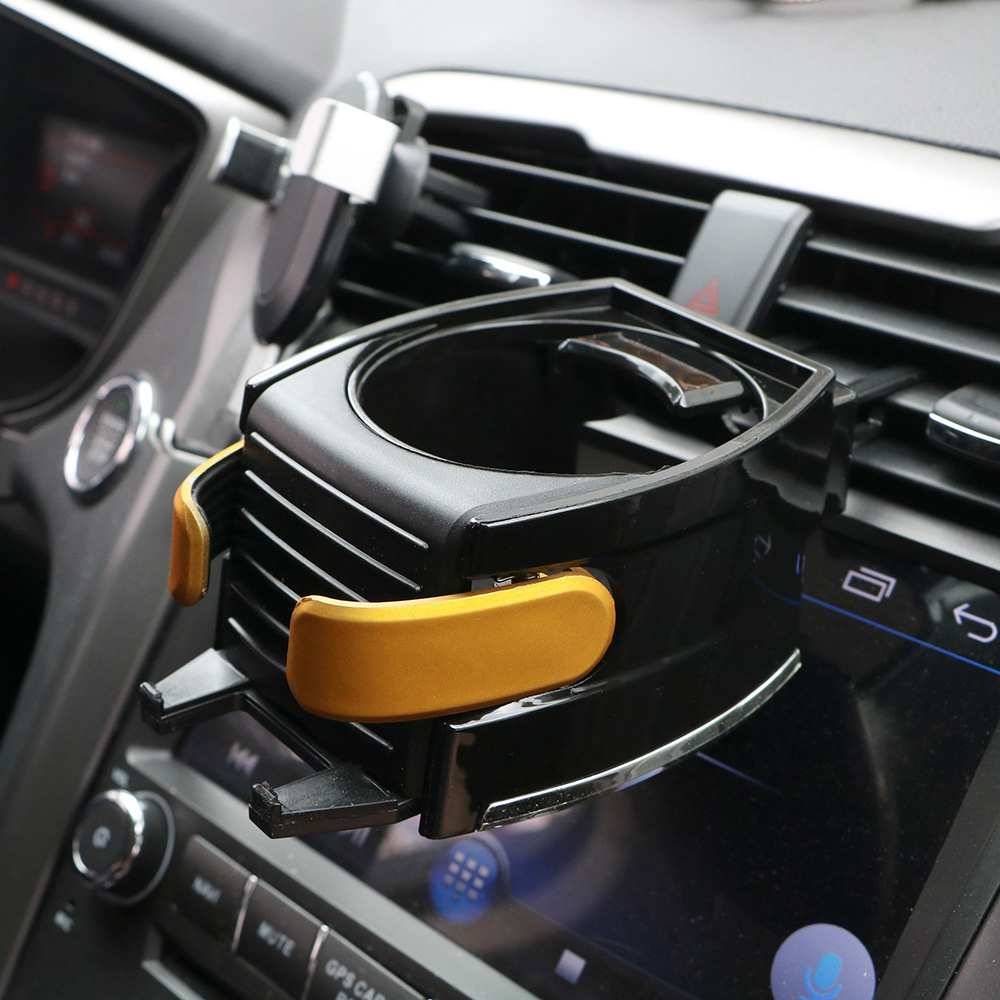 Soporte para teléfono móvil del desagüe de aire del automóvil, porta-tazas multifuncional de doble función, soporte para teléfono móvil de creatividad, soporte para teléfono móvil, ofrece un soporte firme y es un regalo ideal.