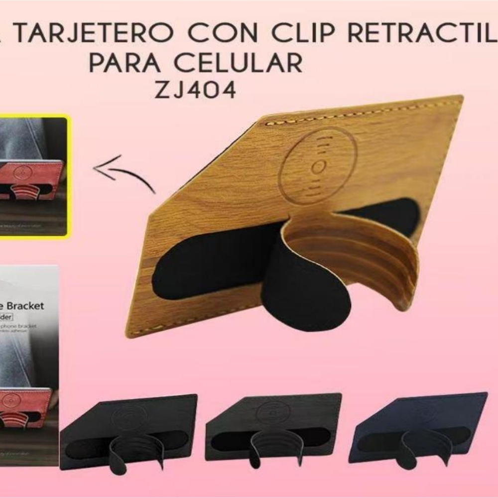 Soporte para teléfono con adhesivo trasero 3 en 1