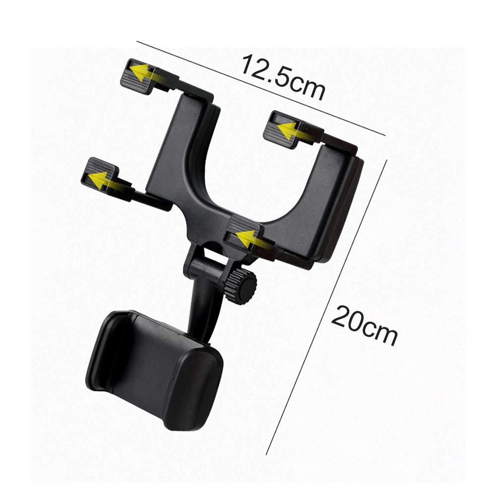Soporte para teléfono de retrovisor de coche, soporte para coche con rotación de 360°, soporte para teléfono, firme y sin temblores, con rotación multi - angular a voluntad, un regalo ideal para familiares y amigos.