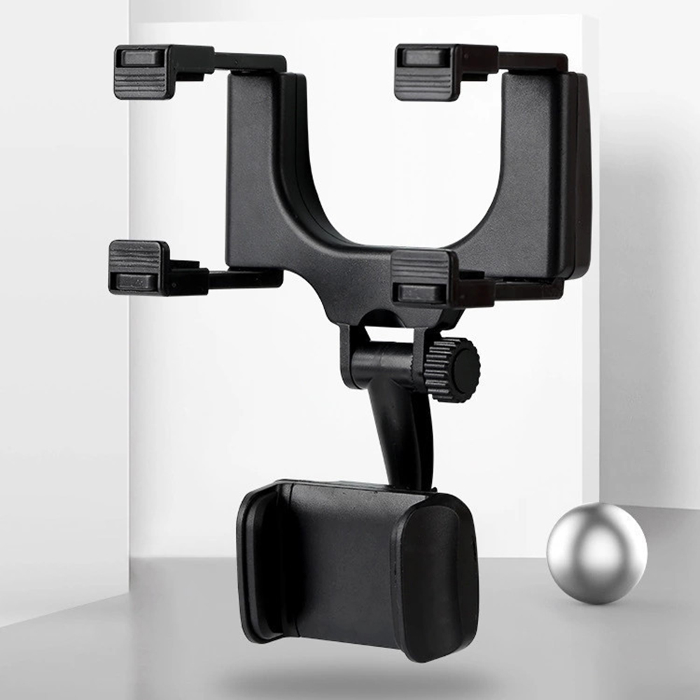 Soporte para teléfono de retrovisor de coche, soporte para coche con rotación de 360°, soporte para teléfono, firme y sin temblores, con rotación multi - angular a voluntad, un regalo ideal para familiares y amigos.