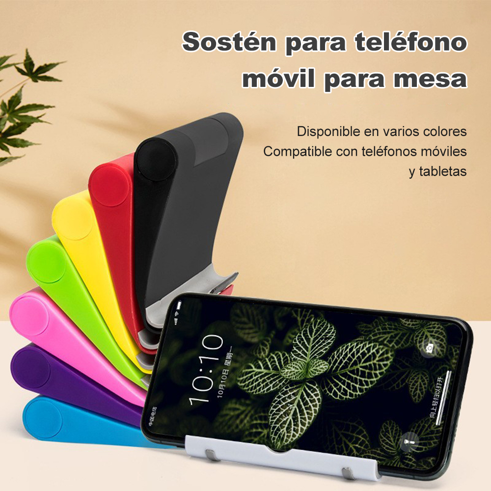 Soporte para teléfono móvil, soporte para mesa plegable, con ángulo ajustable, soporte portátil, delgado y compacto, con soporte firme. Un regalo festivo para familiares y amigos.