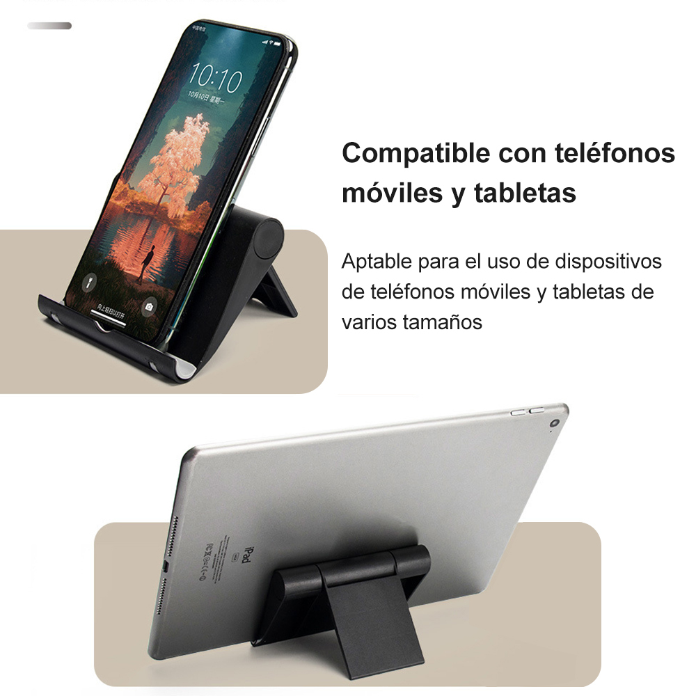 Soporte para teléfono móvil, soporte para mesa plegable, con ángulo ajustable, soporte portátil, delgado y compacto, con soporte firme. Un regalo festivo para familiares y amigos.
