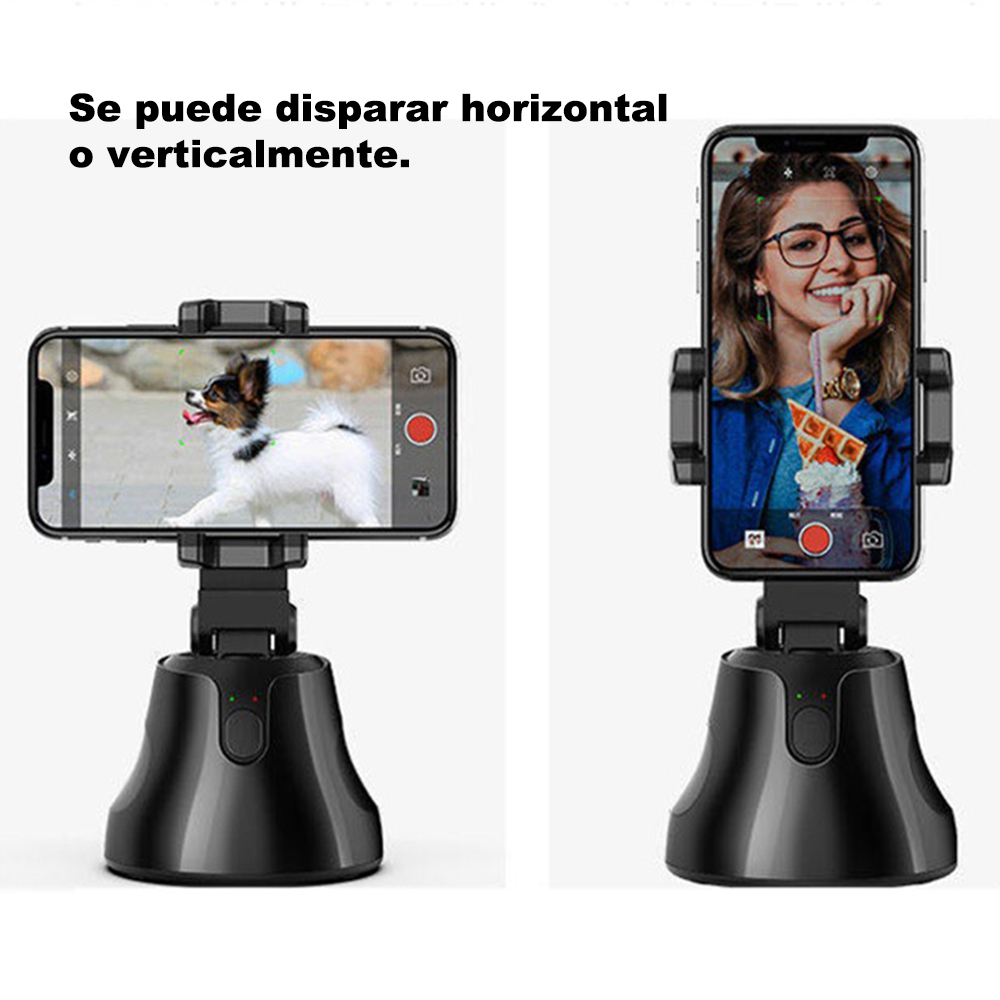 Plataforma de cámara de seguimiento inteligente giratoria de 360 ​​grados, Equipado con seguimiento automático facial,seguimiento automático,función de seguimiento de 360 ​​°,trípode de sobremesa mini inteligente