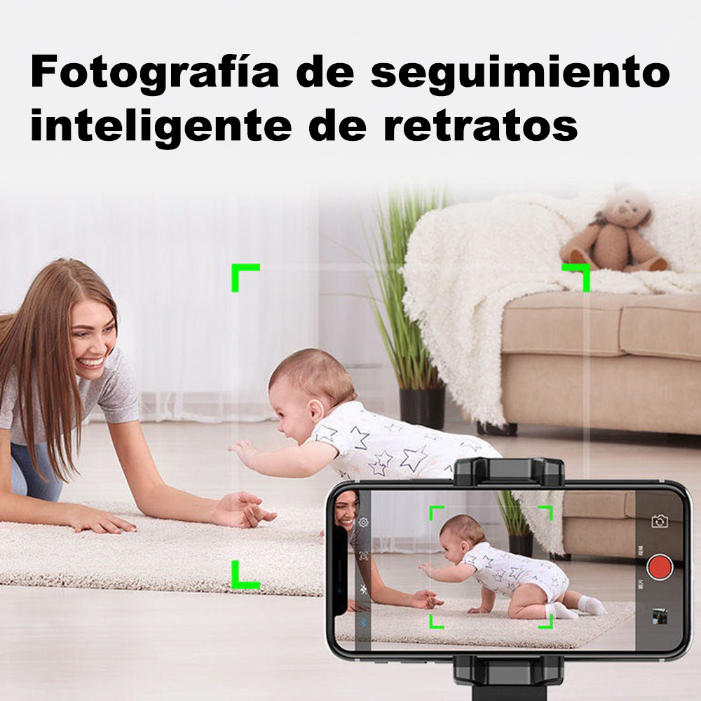 Plataforma de cámara de seguimiento inteligente giratoria de 360 ​​grados, Equipado con seguimiento automático facial,seguimiento automático,función de seguimiento de 360 ​​°,trípode de sobremesa mini inteligente