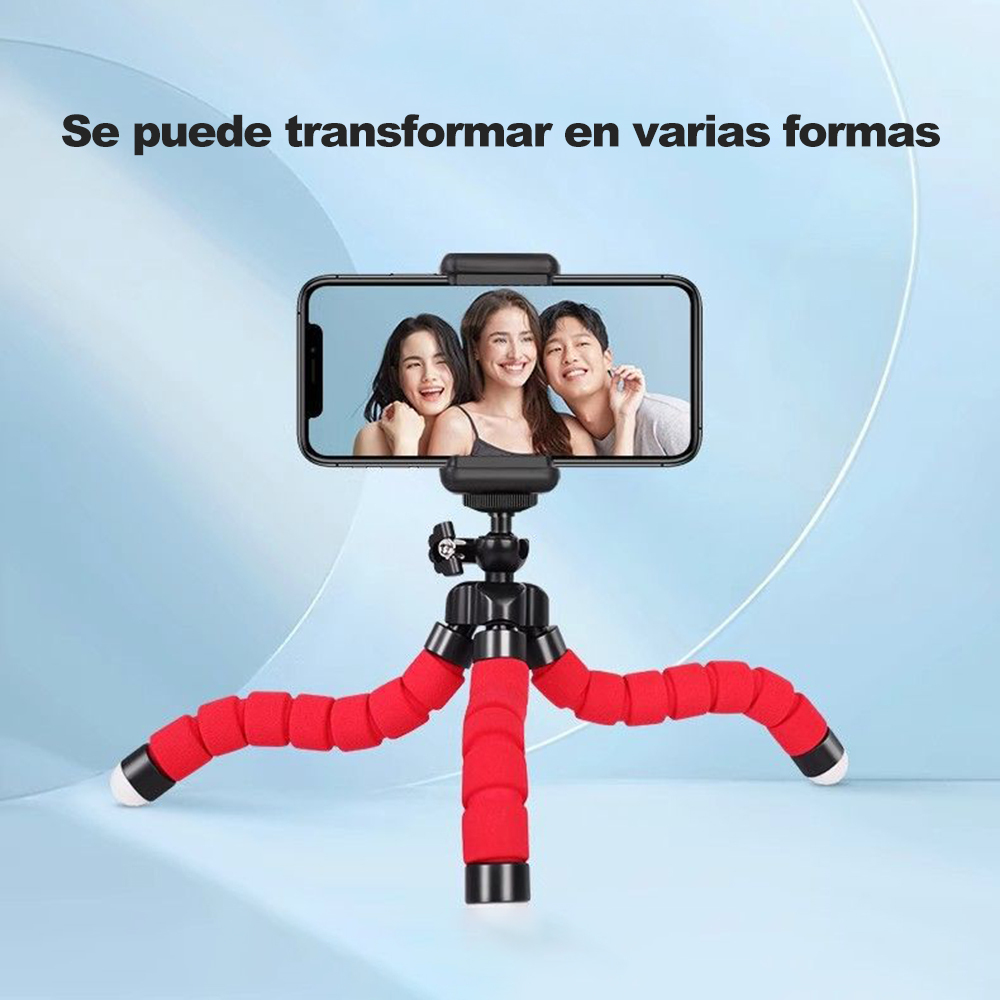 Mini trípode para teléfono con forma de pulpo de 360°, trípode multifunción portátil, trípode universal pequeño ajustable para teléfono para fotografía selfie al aire libre