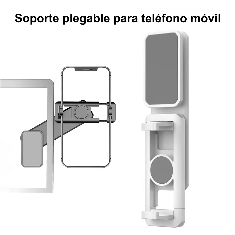 Soporte para teléfono móvil, clip montaje lateral ajustable para computadora portátil, adecuado para la oficina y el hogar